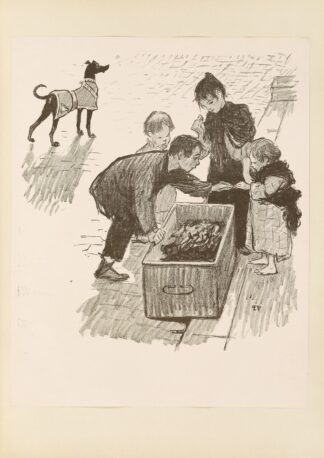 The Children And The Rich Man’s Dog by Théophile Alexandre Steinlen