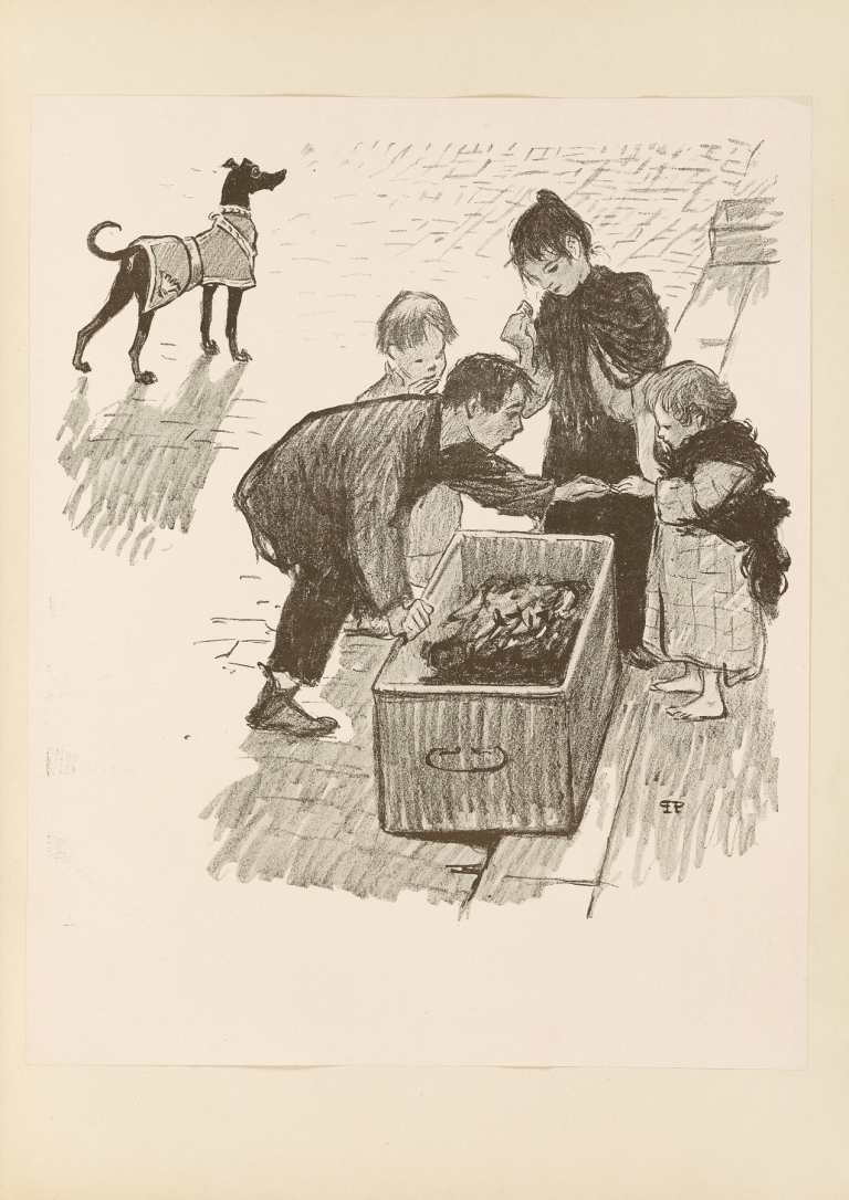 The Children And The Rich Man’s Dog by Théophile Alexandre Steinlen