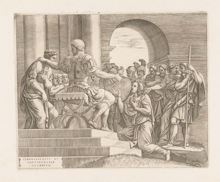 The Continence of Scipio by Diana Scultori
