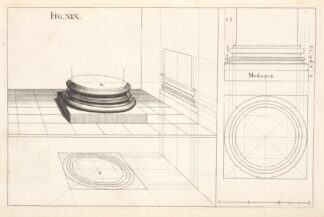 The Corinthian base in perspective. by Andrea Pozzo