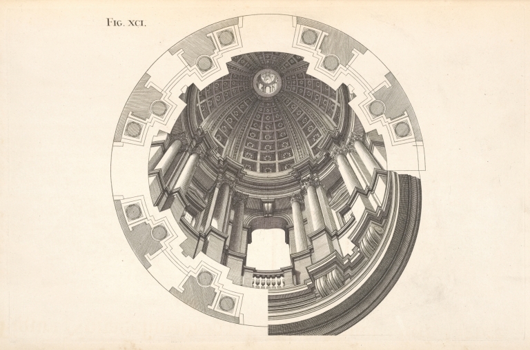 The cupola of the ninetieth figure, with its lights and shades by Andrea Pozzo