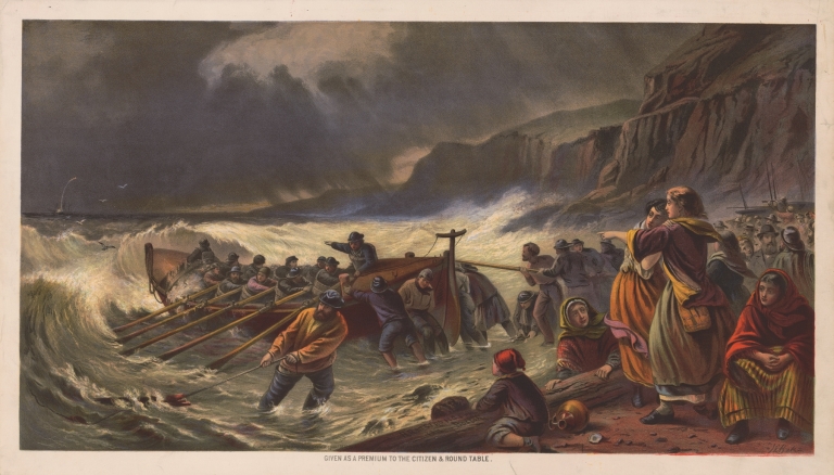 The departure, launching the life boat by Armstrong & Co