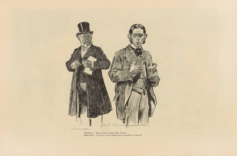 The Doctor; Did you give my note to Mrs. Barton by Charles Dana Gibson