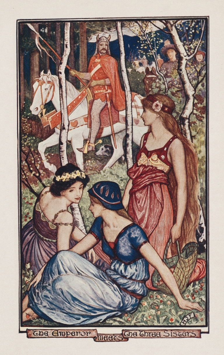 The emperor meets the Three Sisters by Henry Justice Ford