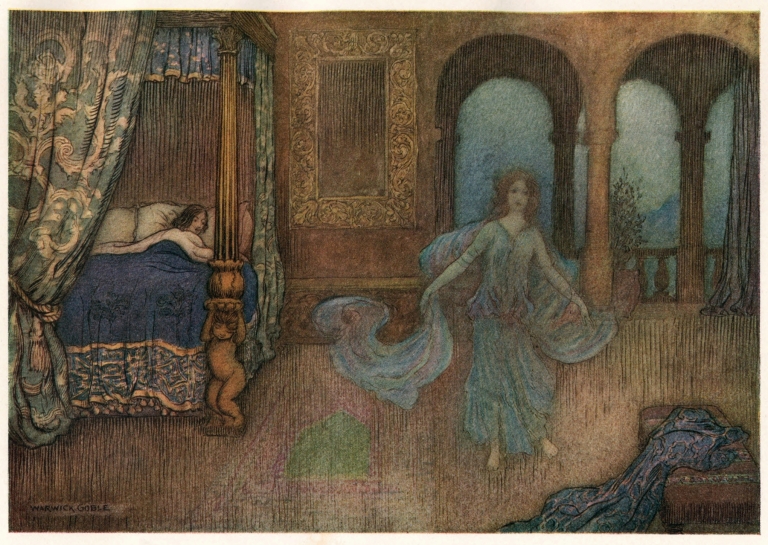 The Fairy appearing to the Prince by Warwick Goble