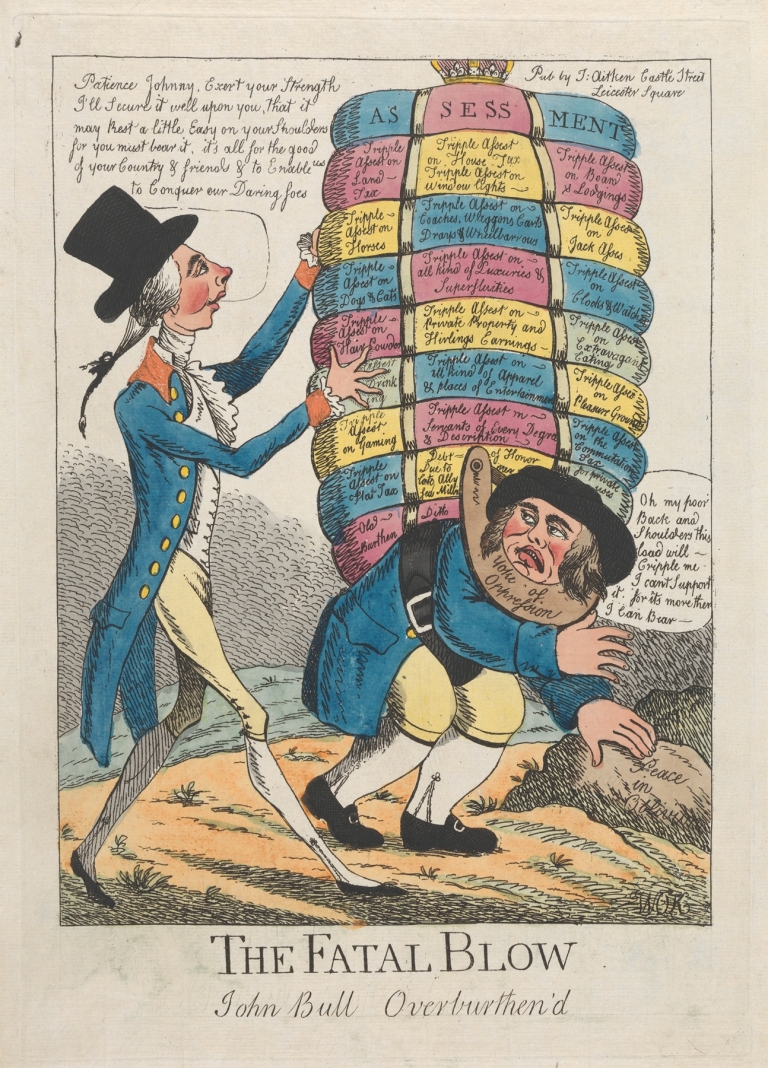 The Fatal Blow, John Bull Overburthen’d by William O'Keefe
