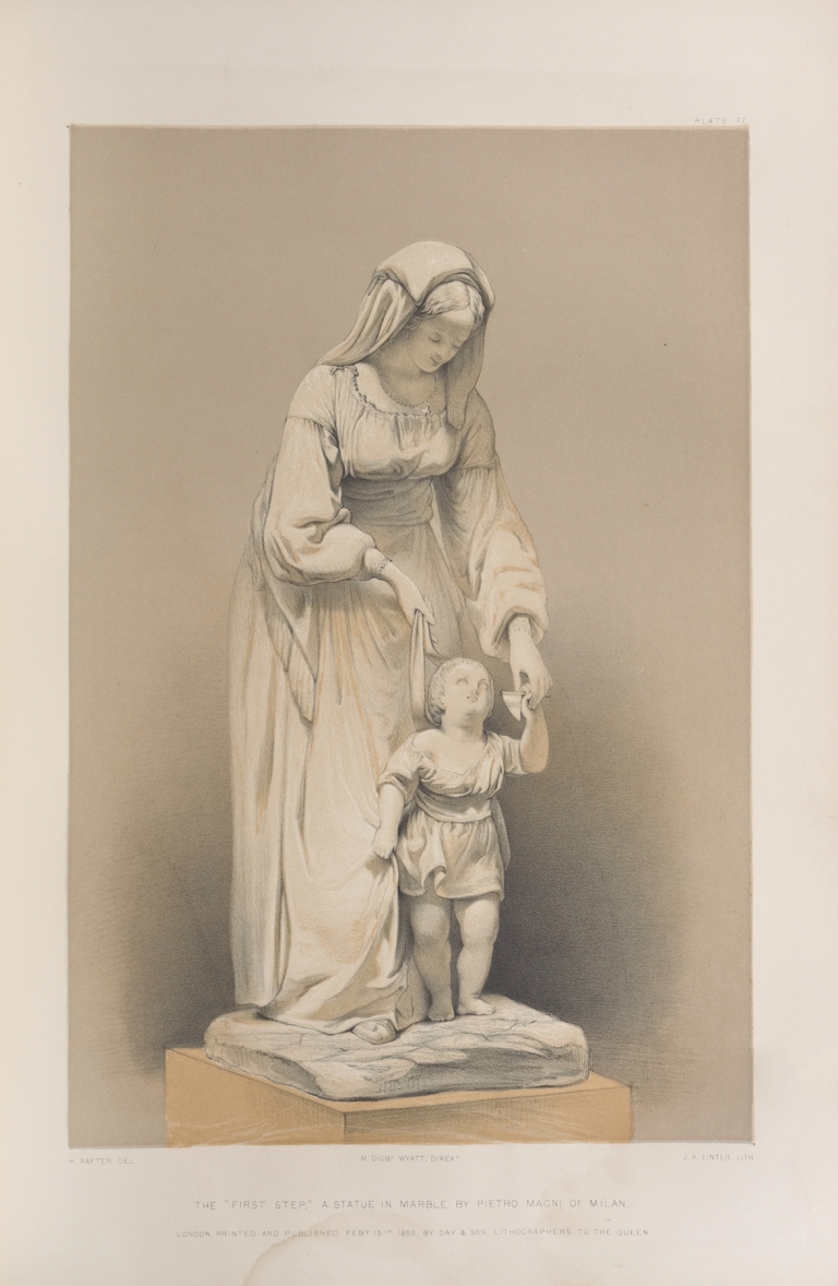 The ‘first step,’ a statue in marble by Pietro Magni of Milan by Matthew Digby Wyatt