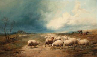 The fleecy charge by Thomas Sidney Cooper