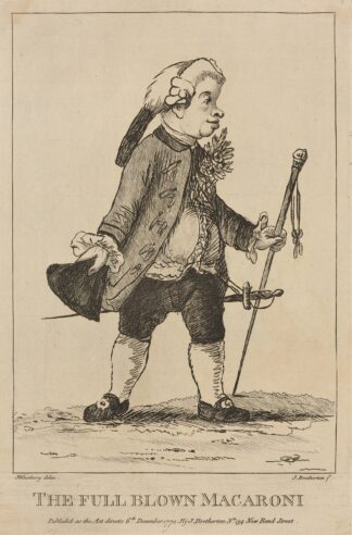 The full blown Macaroni. by Henry William Bunbury