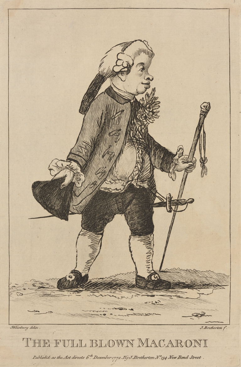 The full blown Macaroni. by Henry William Bunbury