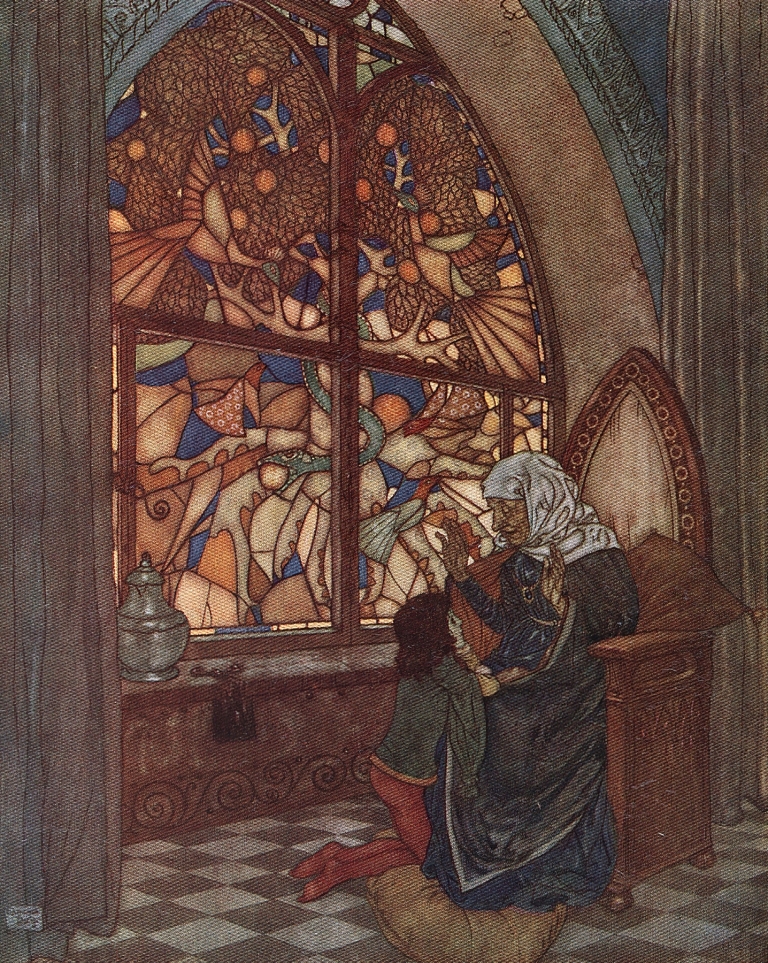 The Garden of Paradise Pl 1 by Edmund Dulac