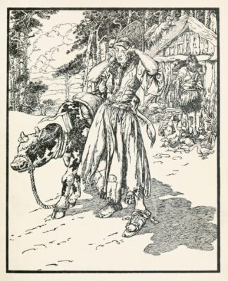 The girl drove the heifer out to graze by Noel Nisbet