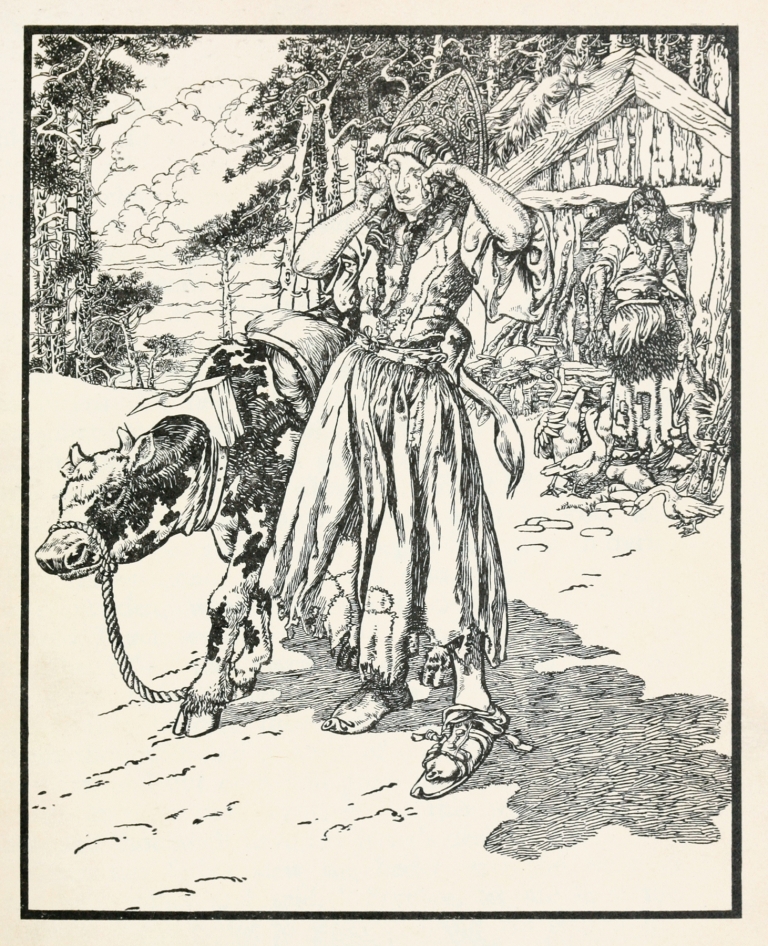 The girl drove the heifer out to graze by Noel Nisbet