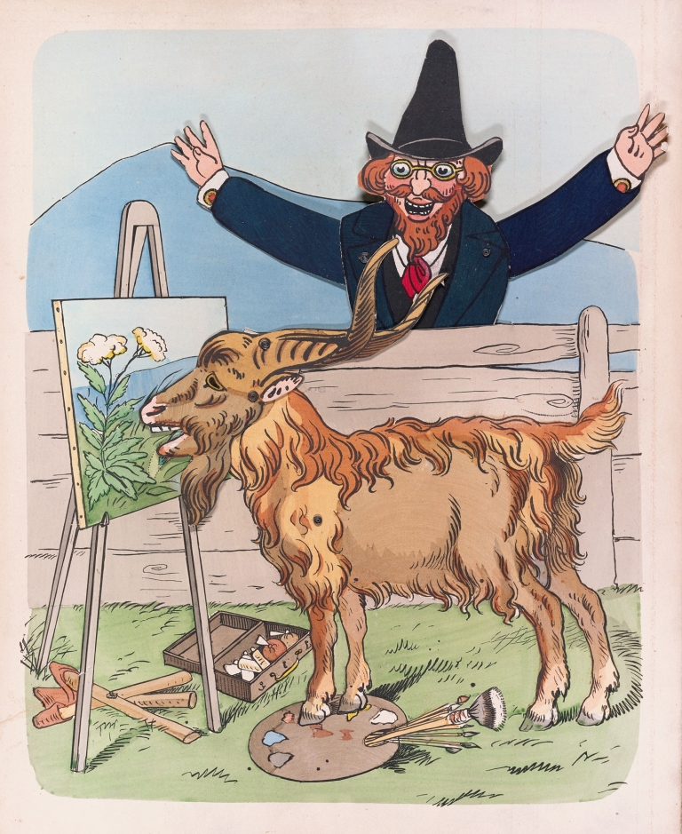 The goat and the artist by Lothar Meggendorfer