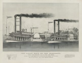 The great race on the Mississippi; from New Orleans to St. Louis 1210 miles by Currier & Ives.