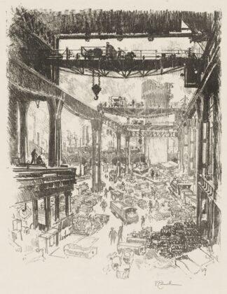The Great Tower, Pig Iron by Joseph Pennell