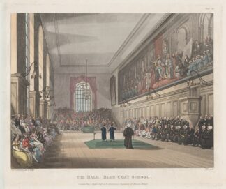 The Hall, Blue Coat School by Thomas Rowlandson