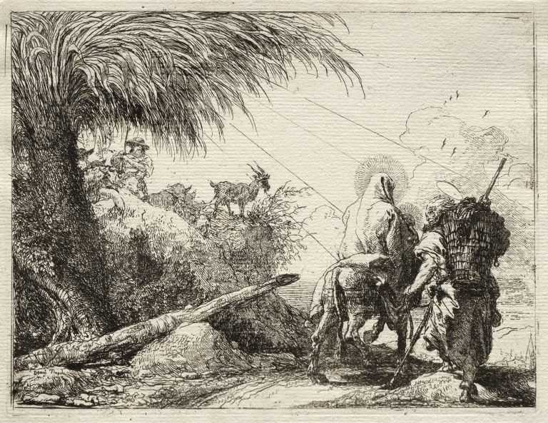 The Holy Family and the Palm Tree by Giovanni Domenico Tiepolo