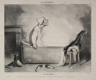 The Hot Bath by Honoré Daumier
