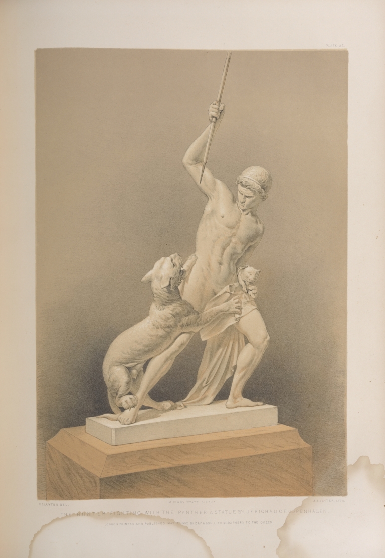 The hunter fighting with the panther by Matthew Digby Wyatt