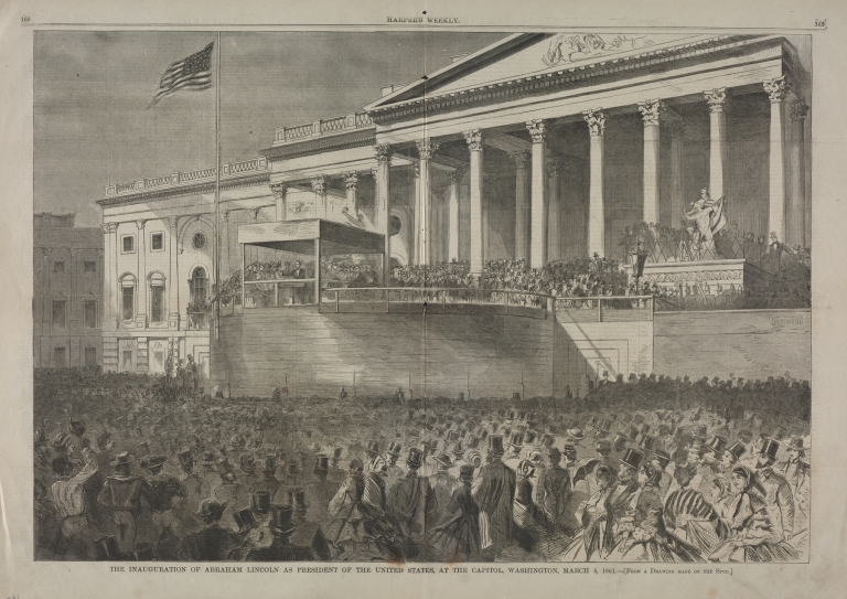 The Inauguration of Abraham Lincoln as President of the United States, at the Capitol, Washington, March 4, 1861 by Winslow Homer