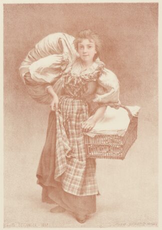The Laundress by Camille Félix Bellanger