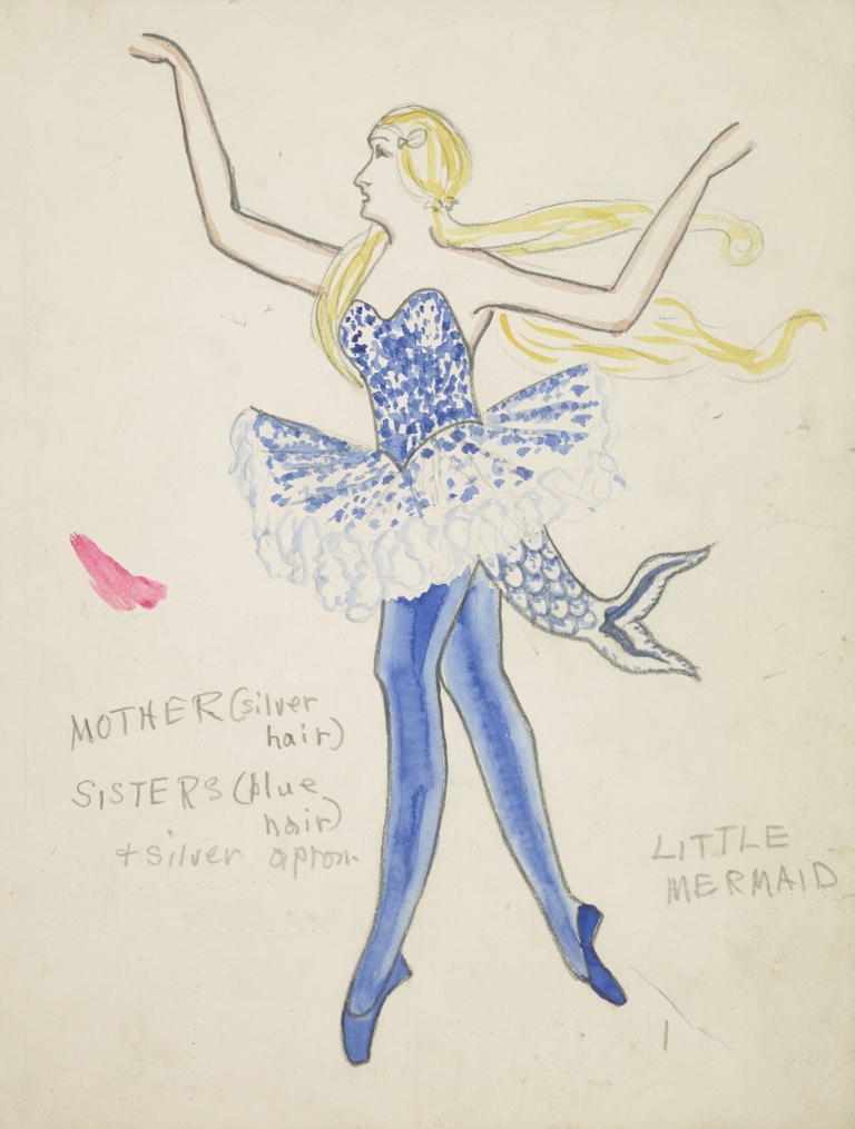 The Little Mermaid: Mother:Sisters blue ballet bodice and tutu with fishtail attached by Robert Byrne