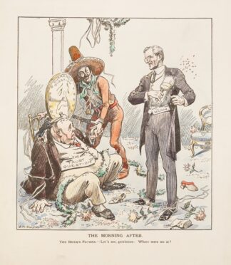 The Morning After. The bride’s father – Let’s see, gentlemen; Where were we by Louis Glackens
