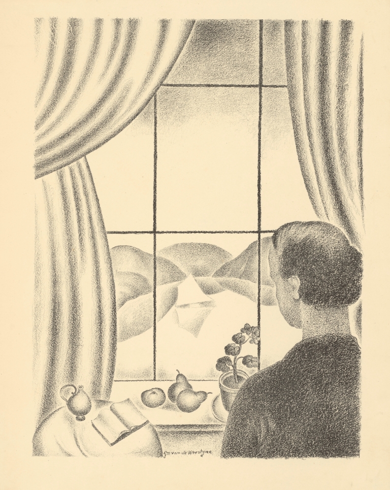 The painter in front of his window by Gustave Van de Woestijne