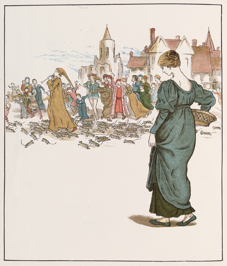 The Pied Piper of Hamelin Pl 15 by Kate Greenaway