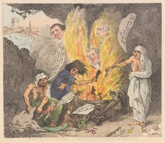 The Pit of Acheron, or the birth of the plagues of England by Thomas Rowlandson