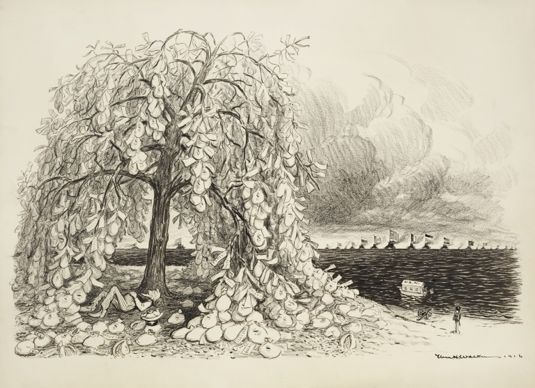 The plum tree. Who gets here first by William Henry Walker
