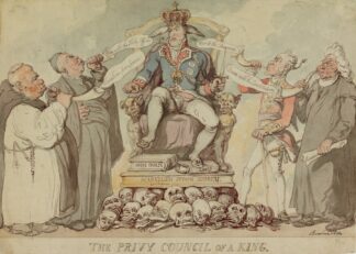 The Privy Council of a King by Thomas Rowlandson