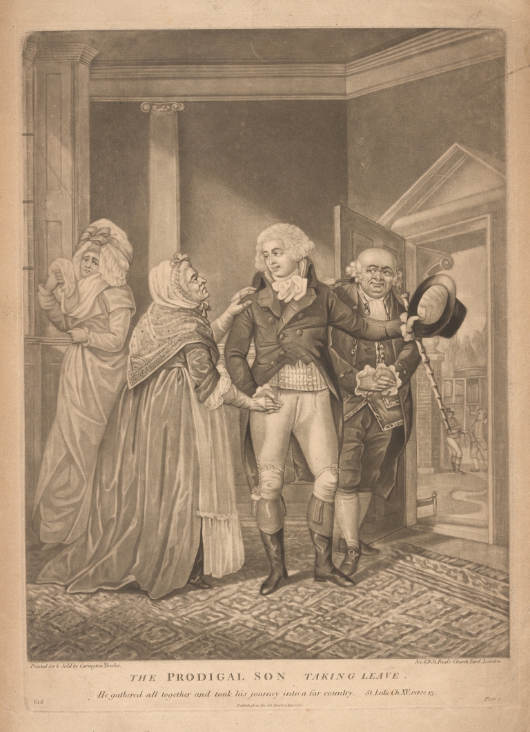 The Prodigal Son taking leave. by Anonymous