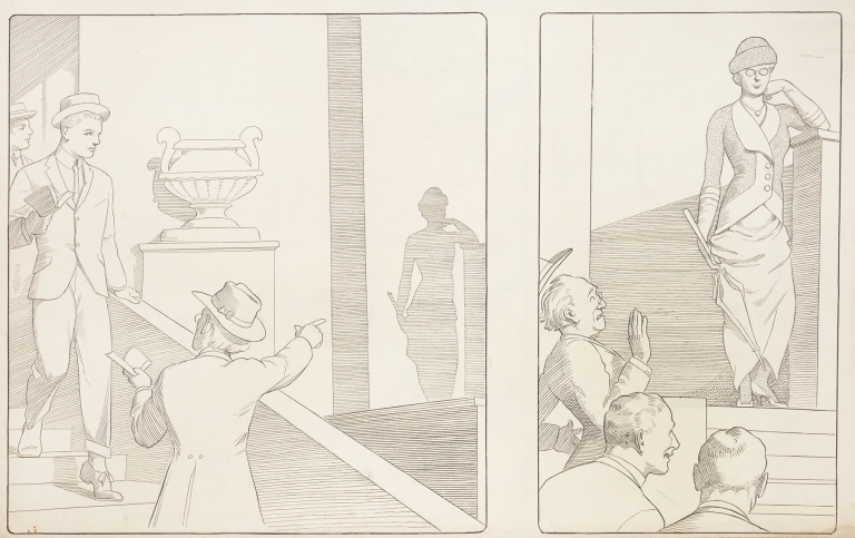 ‘The Professor; Now boys, that shadow tells me we are approaching a masterpiece….!’ by Otho Cushing