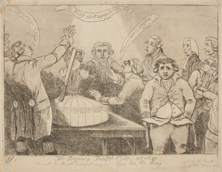 The regency twelfth cake not cut up by James Sayers