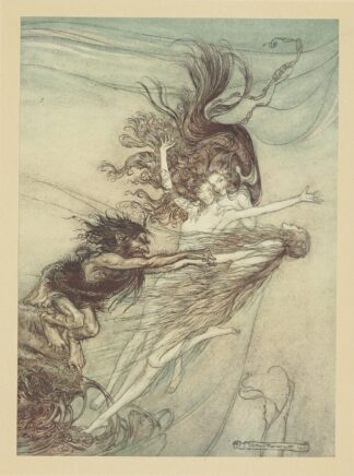 The Rhine-Maidens teasing Alberich by Arthur Rackham