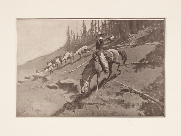 The roundup by Frederic Remington