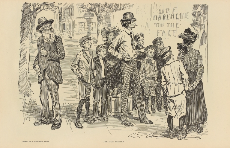 The sign painter by Charles Dana Gibson
