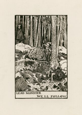 The Tempest; Lead monster, We’ll follow Act III Scene III by Byam Shaw