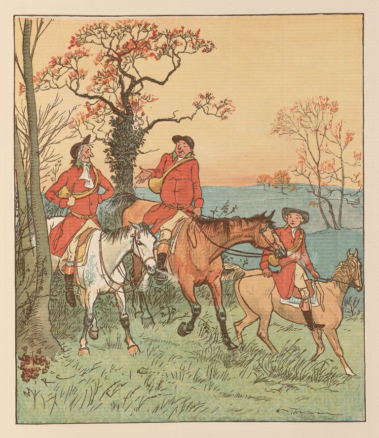 The Three Jovial Huntsmen Pl.9 by Randolph Caldecott