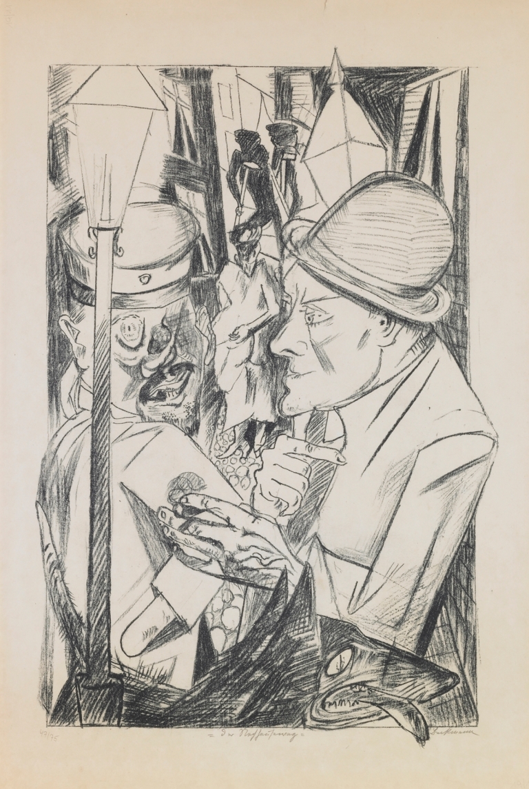 The Tightrope Walkers, plate 8 from the portfolio ‘Annual Fair’ by Max Beckmann