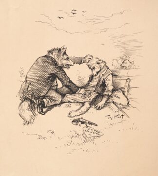 The wolf and the lamb fable by Thomas Nast