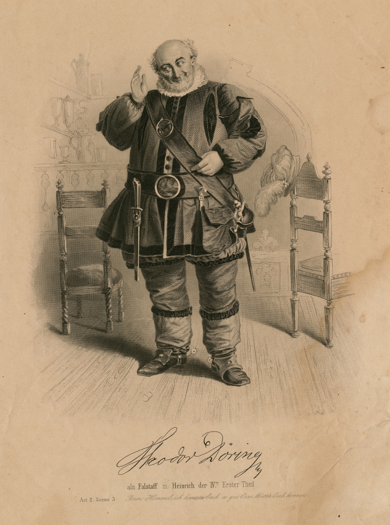 Theodor Döring als Falstaff by Albert Henry Payne