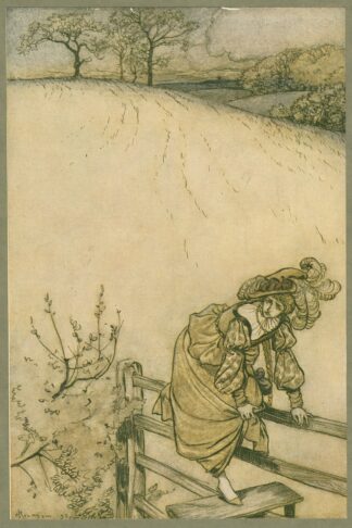 These stiles sadly bothered Odille. by Arthur Rackham