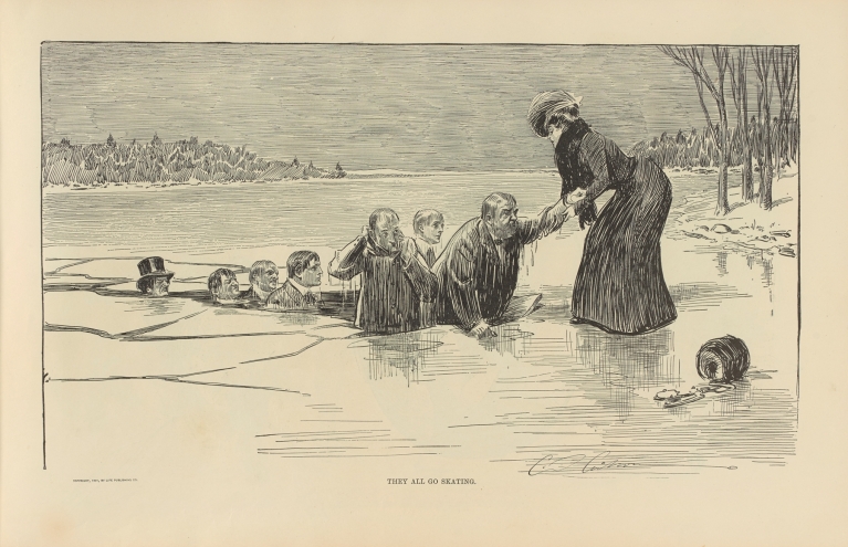 They all go skating by Charles Dana Gibson