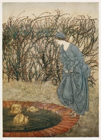 They thanked her and said good-bye, and she went on her journey by Arthur Rackham