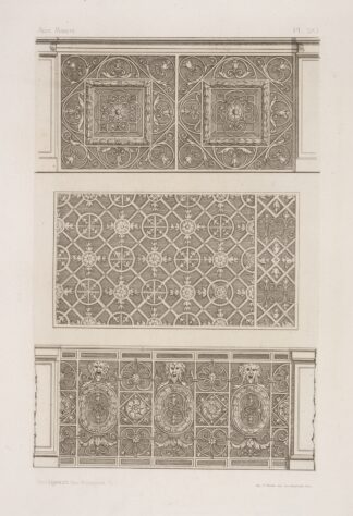 Three designs for wall panels by André-Charles Boulle