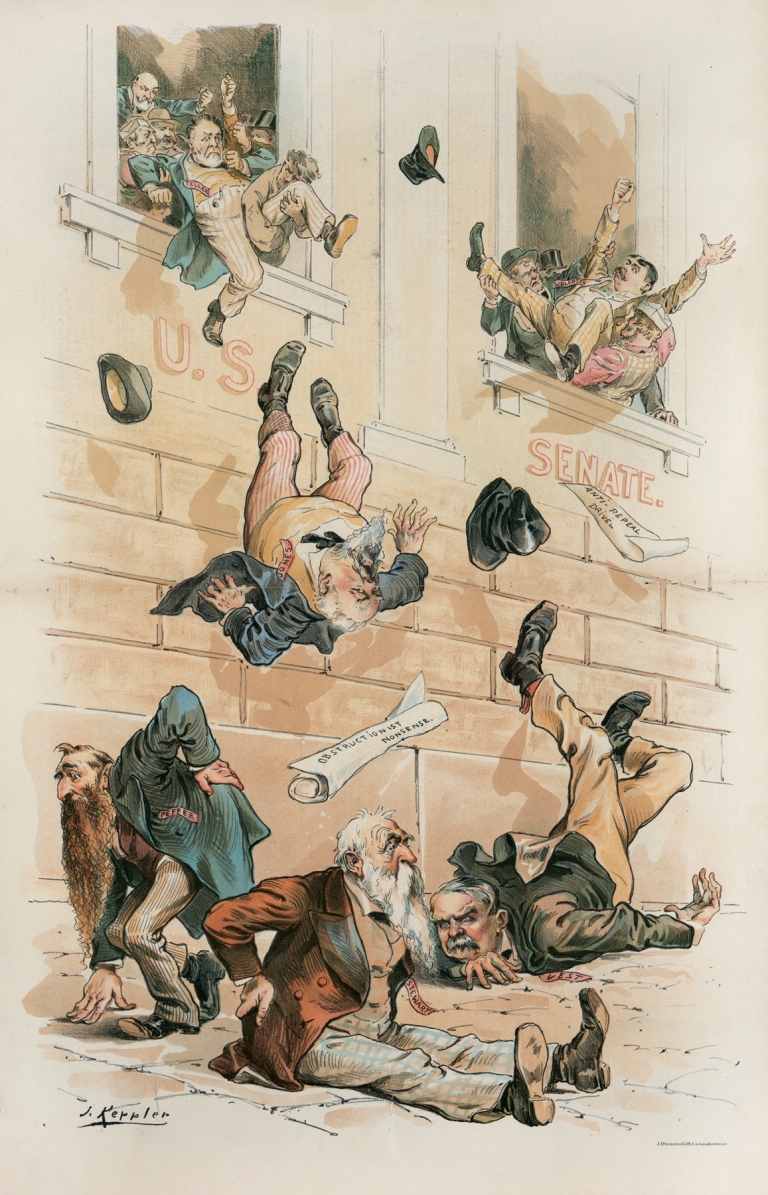 Throw ’em out! by Joseph Ferdinand Keppler
