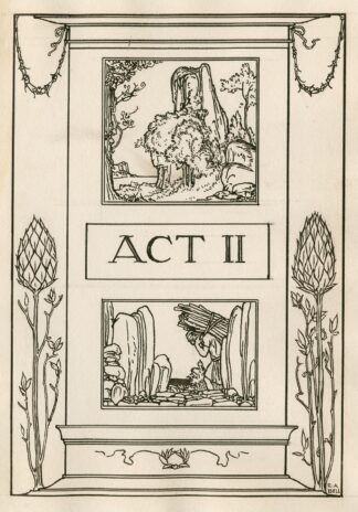 Title page to act 2 of The tempest by Robert Anning Bell